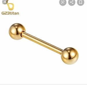 G23titan Rose Gold Color Tongue Ring